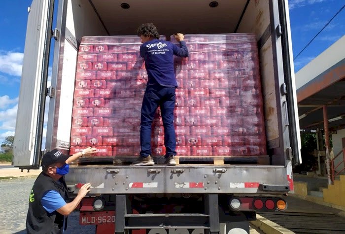 Carga de cerveja avaliada em R$ 216 mil é apreendida sem Nota em Cajazeiras 