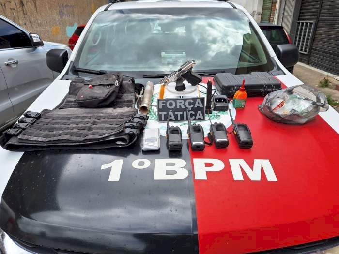 Material ilícito apreendido pela Polícia Militar
