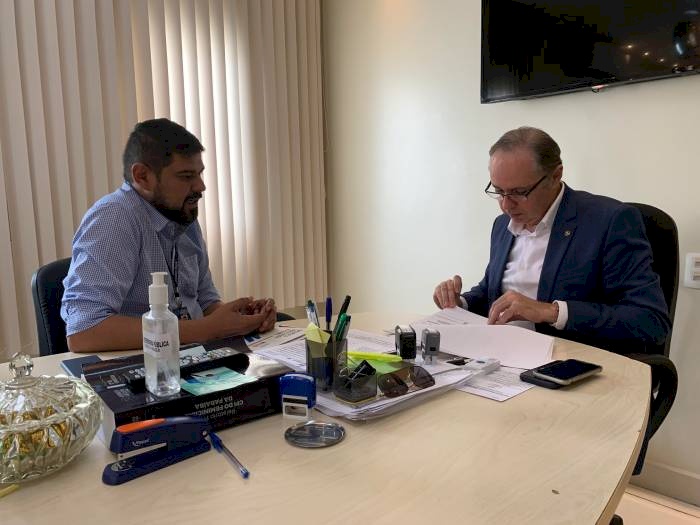 Visita do secretário executivo da Pasta, Ednaldo Joaquim da Silva Júnior ao defensor público-geral Ricardo Barros