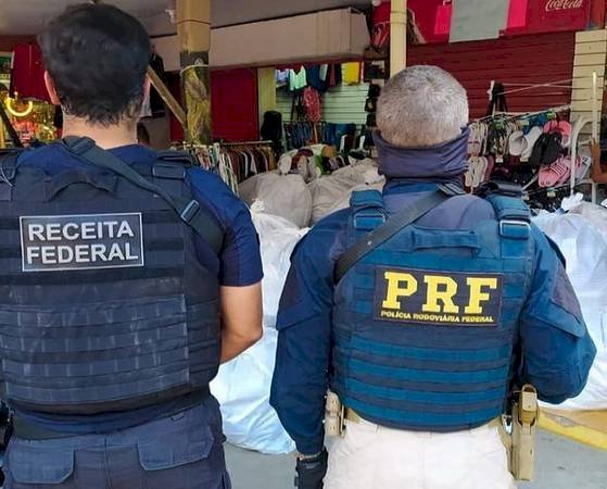 PRF e Receita Federal realizam Operação Conjunta de combate à comercialização de produtos falsificados e contrabandeados na PB