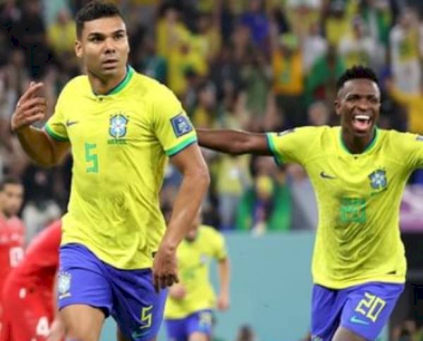 A seleção brasileira venceu por 1 a 0 Suíça, no estádio 974,