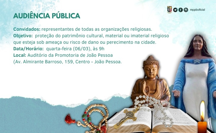Ministério Público fará audiência sobre tombamento de templos religiosos