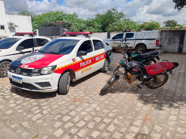 Polícia Militar recupera motocicletas roubada e adulterada na cidade de Cachoeira dos Índios