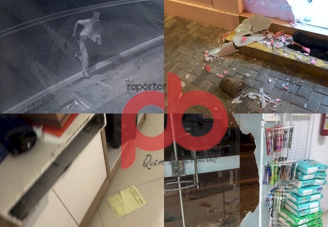 Farmácia é arrombada por desconhecido no Centro de Aparecida