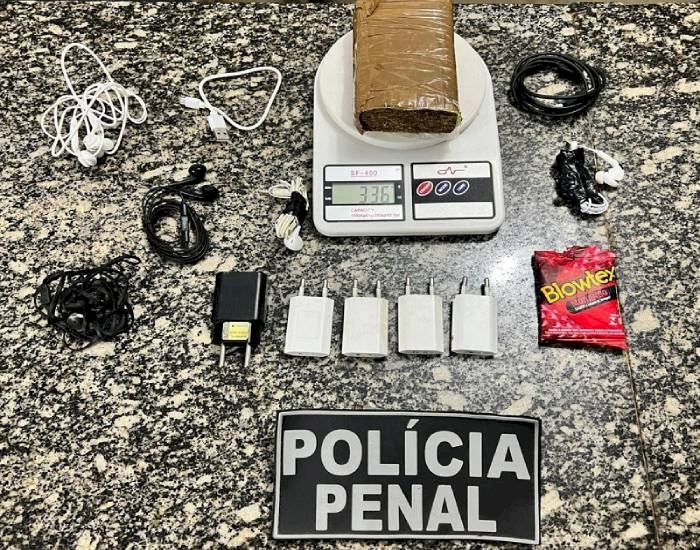 Material apreendido pela Polícia Penal no Presídio de Catolé do Rocha