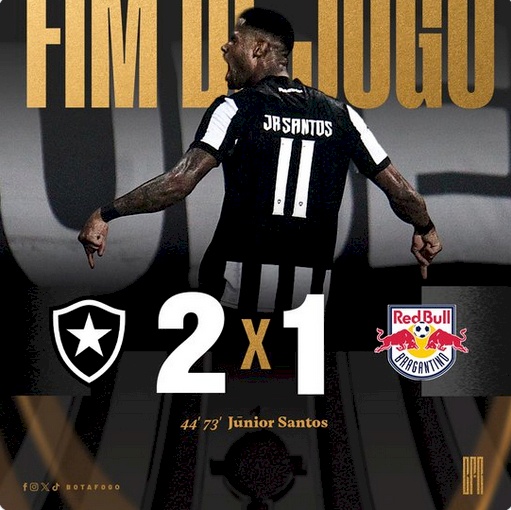 Vitória do Botafogo sobre o Bragantino