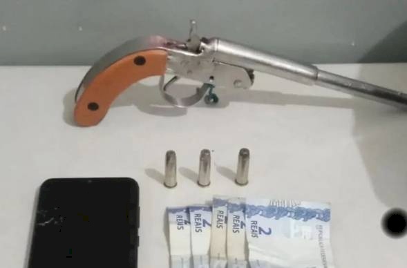 Arma de fogo apreendida pela Polícia Militar
