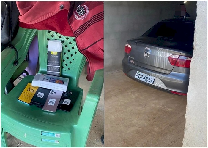 Material ilícito apreendido pela Polícia Militar