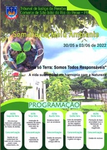 Comarca de São João do Rio do Peixe promove Semana do Meio Ambiente com ações até sexta
