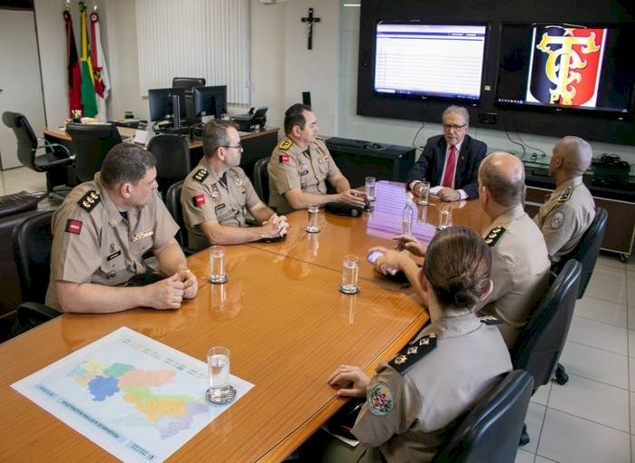 Visita institucional do Comandante-Geral da Polícia Militar do Estado da Paraíba, coronel Sérgio Fonseca