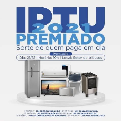 Prefeitura de Coremas realiza sorteio do IPTU Premiado 2021