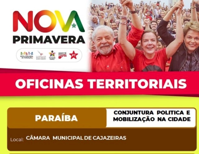 A Oficina foi coordenada pelo Presidente do Diretório Municipal do Partido dos Trabalhadores de Cajazeiras-PB
