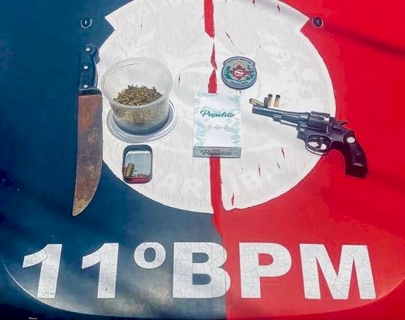 Policiais apreendem arma e drogas durante Operação Força Total, na Paraíba