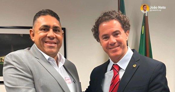Prefeito de Aparecida, João Neto e o senador Veneziano Vital 