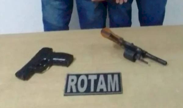 Armas de fogo apreendidas pela Polícia Militar