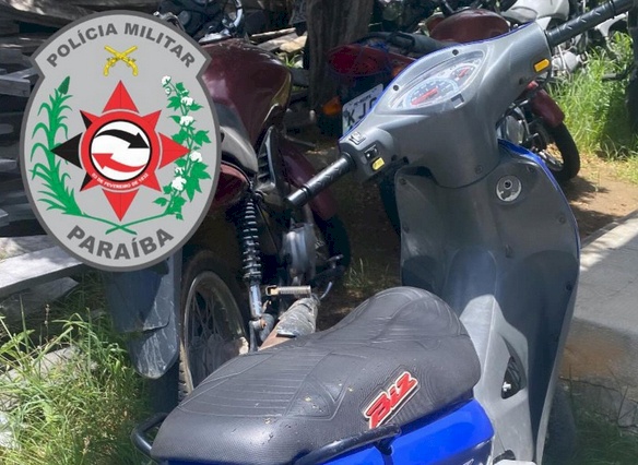Motocicleta apreendida pela Polícia Militar