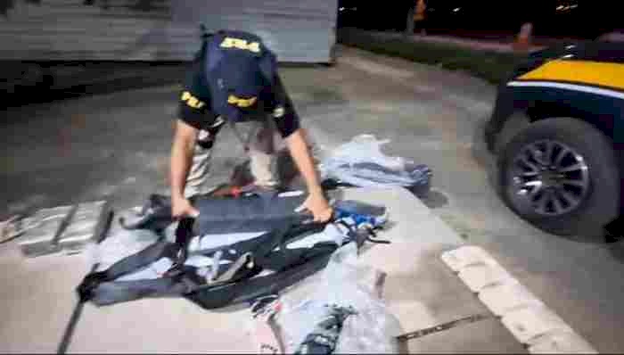 Apreensão de mais de 22 kg de maconha pela PRF, na Paraíba