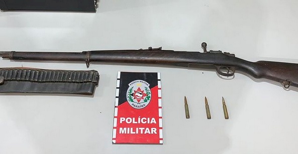 Arma de fogo apreendida pela Polícia Militar
