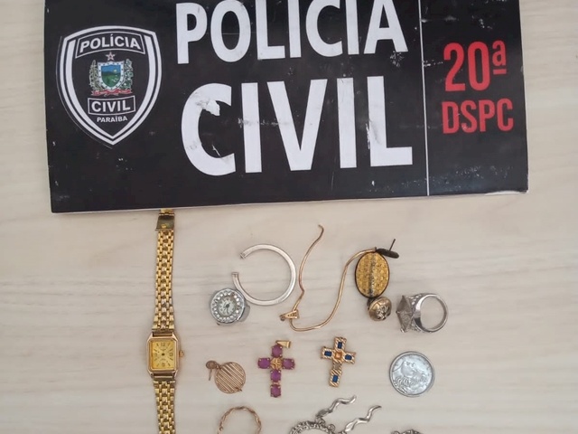 objetos recuperados pela Polícia Civil