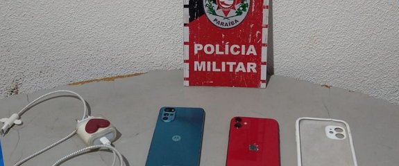 Material roubado recuperado pela Polícia Militar