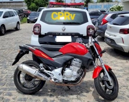 Motocicleta adulterada é apreendida pela polícia militar na Paraíba 