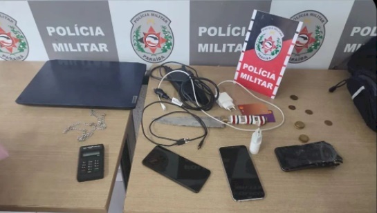 Objetos recuperados pela polícia militar em João Pessoa 