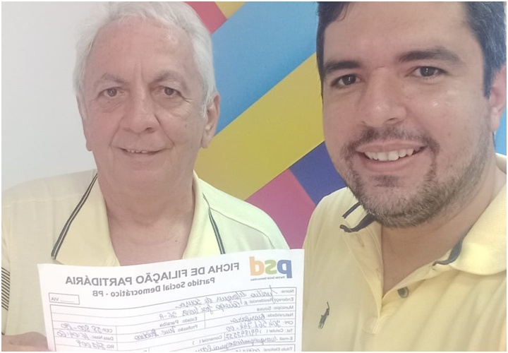 Suplente de Vereador, Jucélio Marques com o presidente do PSD, Fábio Braga