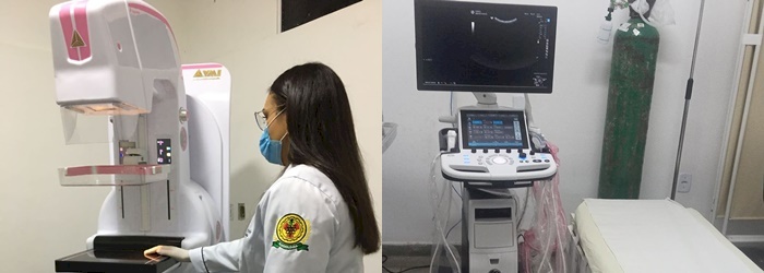 Novos equipamentos – dois aparelhos de ultrassonografia e um mamógrafo digital