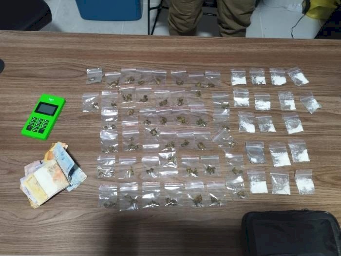 Apreensão de drogas pela Polícia Militar