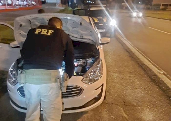 Veículo recuperado pela PRF, na Paraíba