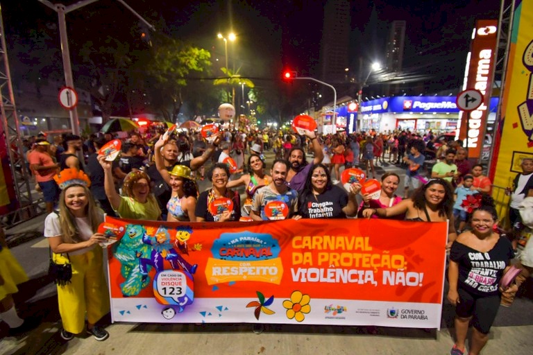 Campanha “Carnaval da Proteção: violência, não! Disque 123”