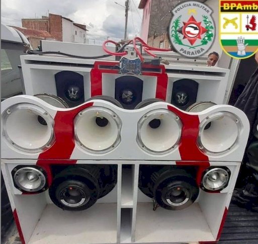 Poluição Sonora: Polícia apreende aparelho de som e aplica multa de R$ 5.000,00, ao infrator 