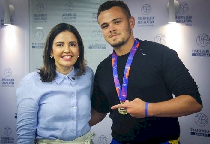Homenagem ao paratleta Luiz Antônio Silva Bezerra