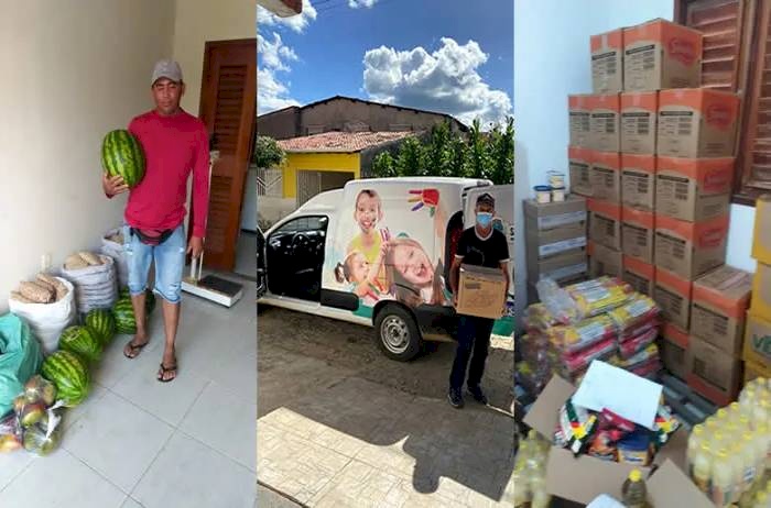 Entrega de alimentos aos alunos da Rede Municipal de Ensino