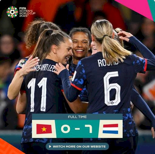 Holanda aplica 7 a 0 sobre o Vietnã