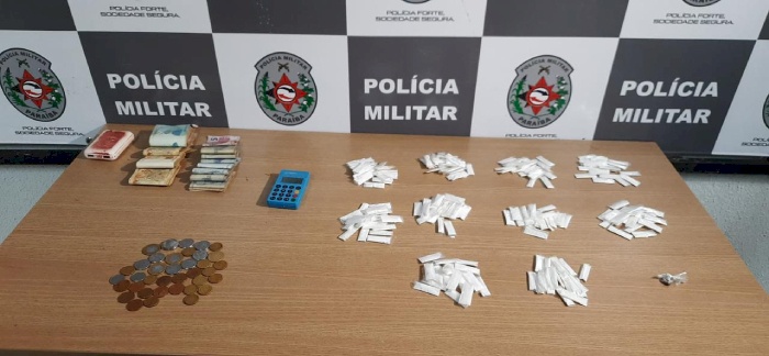 Apreensão de drogas pela Polícia Militar, na Paraíba