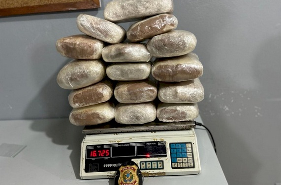 16 kg de substância análoga à cocaína