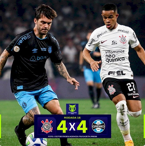 Corinthians e Grêmio empatam pelo Brasileirão
