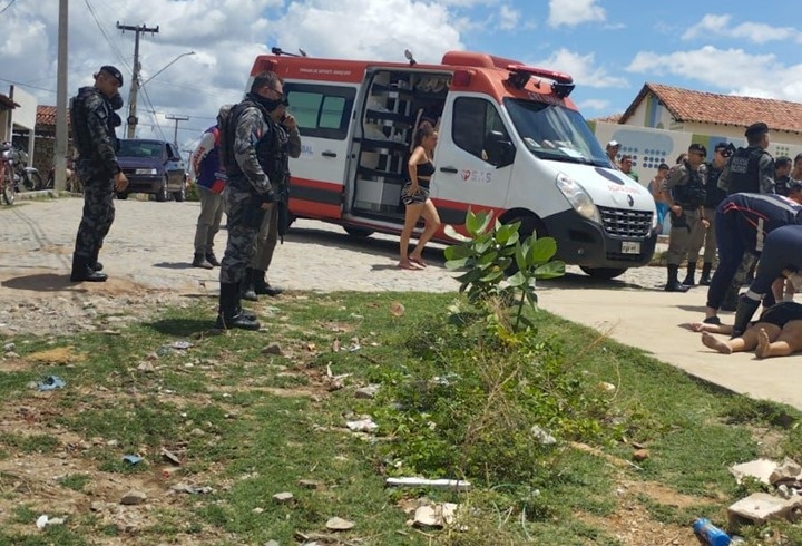 Cena do crime na Cidade de Pombal