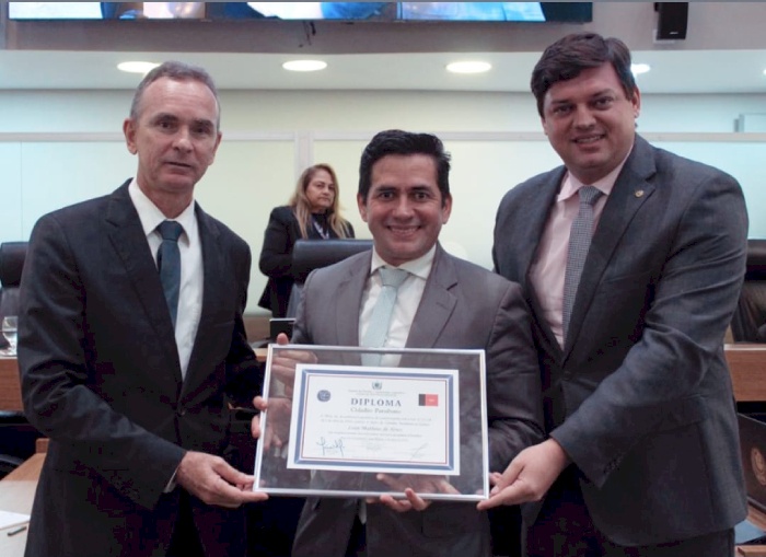 Título de cidadania paraibana ao promotor de Justiça Lean Matheus