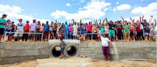 Prefeitura de Aparecida inaugura passagem molhada que beneficia as comunidades de Faustina, Tabuleiro Cumprido e Extrema