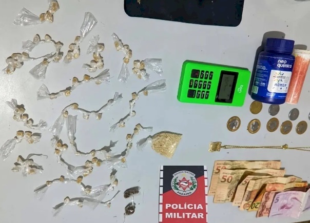 Drogas apreendidas pela polícia militar em Itapororoca 