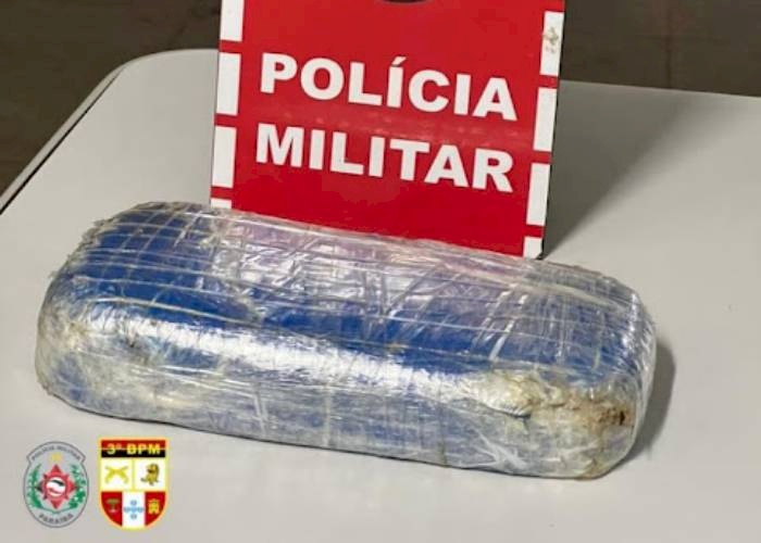 Cocaína apreendida em ação da Polícia Militar