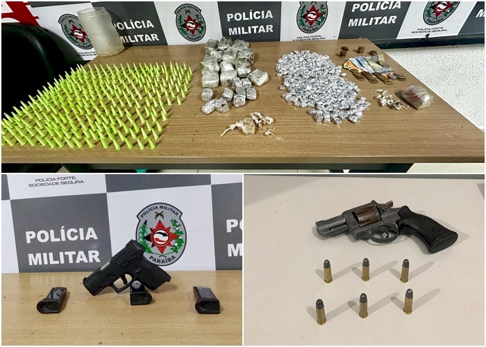Apreensão de armas e drogas em operação na região metropolitana de João Pessoa
