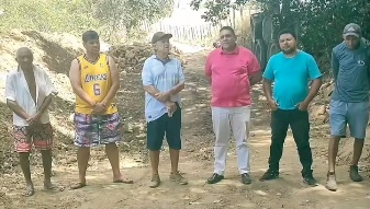 Anúncio do início das obras  de construção do Lajão da Comunidade Riachão de Baixo, em Aparecida 