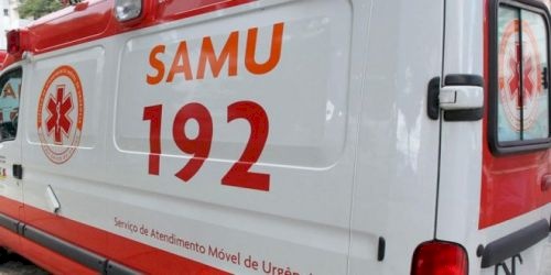 Viatura do SAMU em ocorrência