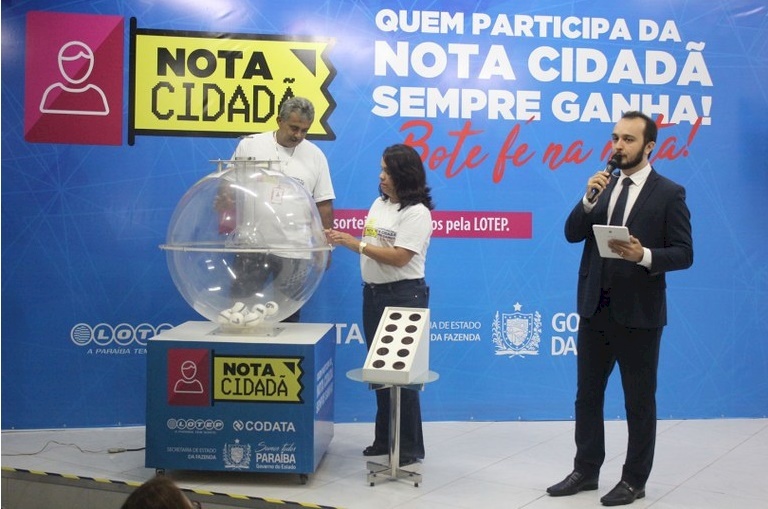 Sorteio do programa Nota Cidadã 