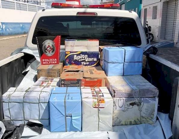 Ação integrada, Polícia Militar e Corpo de Bombeiros apreendem material ilegal no interior da PB