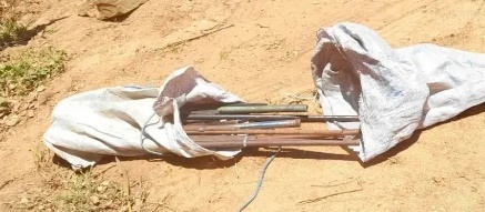 Espingardas apreenddias pelo Batalhão de Polícia Ambiental 