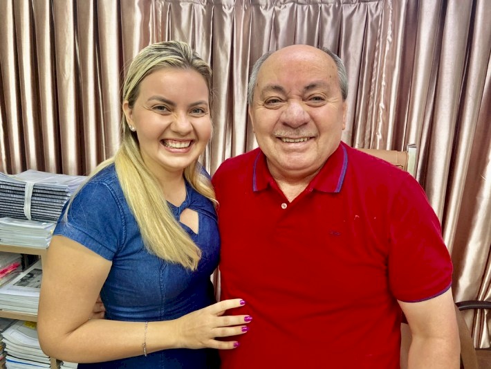 Johanna Estrela com seu Pai, Advogada, ex-prefeito, João Estrela